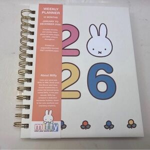 2026 Miffy 12-month Monthly & Weekly Planner Calendar Journal